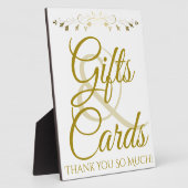 Gold Elegant Wedding Gifts & Cards Plaque Sign Fotoplaat (Zijkant)