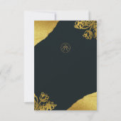 Gold Elegant Wedding Invitation Kaart (Achterkant)
