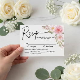 Gold Elegant Wedding RSVP Kaartje