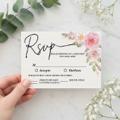 Gold Elegant Wedding RSVP Kaartje