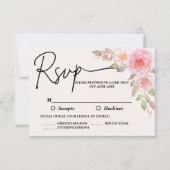 Gold Elegant Wedding RSVP Kaartje (Voorkant)