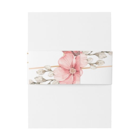 Gold Elegant Wedding Uitnodigingen Wikkel (Achterkant Voorbeeld)