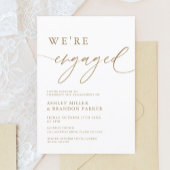 Gold Elegant Wij zijn een Engaged Party Kaart
