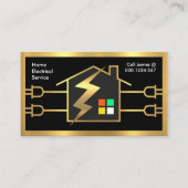 Gold elektrische Home Circuit Lijst Visitekaartje (Voorkant)