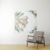 Gold Elephant Baby shower Backdrop Wandkleed (In Situ (horizontaal))