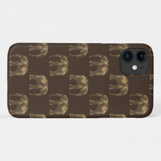 Gold Elephant Chic Elegant Stylish Case-Mate iPhone Case (Achterkant (horizontaal))