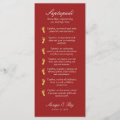 Gold Elephant Indian & Hindu Wedding Program Kaart (Achterkant)