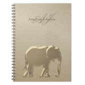 Gold Elephant Luxury Monogramed Notitieboek (Voorkant)