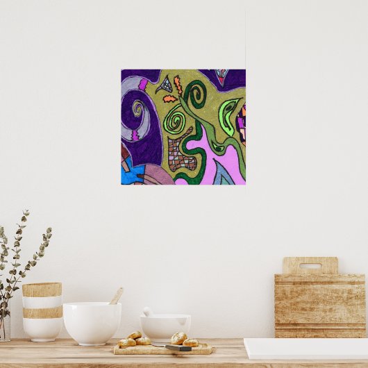 Gold Elephant Poster (Keuken)