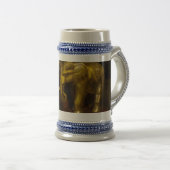 Gold Elephants Grey/Blue 22 oz Stein Bierpul (Voorkant rechts)