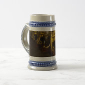 Gold Elephants Grey/Blue 22 oz Stein Bierpul (Voorkant links)