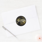 GOLD ELLE HEAD RONDE STICKER (Envelop)