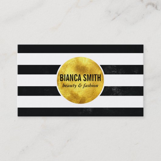 Gold Embellish | Stripes Visitekaartje (Voorkant)