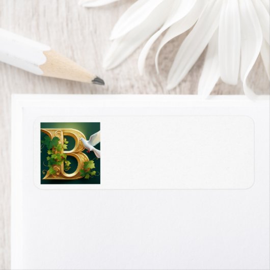 Gold Emboss B label (Insitu)