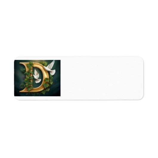 Gold Emboss D Etiket (Voorkant)