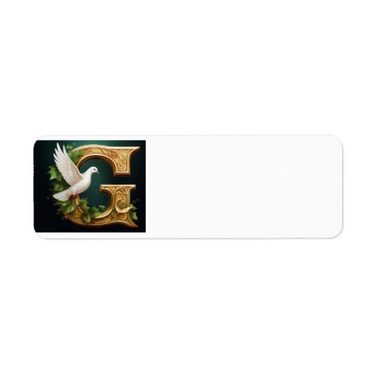 Gold Emboss G Etiket (Voorkant)