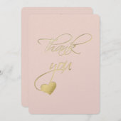 Gold Embossed Effect Calligraphy Weddenschap Harte Bedankkaart (Voorkant / Achterkant)