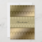 Gold Embossed look Renaissance Wedding Invitation Save The Date (Voorkant)