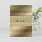 Gold Embossed look Renaissance Wedding Invitation Save The Date (Staand voorkant)