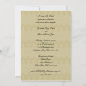 Gold Embossed look Renaissance Wedding Invitation Save The Date (Achterkant)