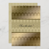 Gold Embossed look Renaissance Wedding Invitation Save The Date (Voorkant / Achterkant)
