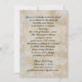 Gold Embossed look Steamunk Wedden Kaart (Achterkant)