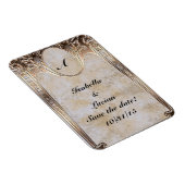 Gold Embossed look Steamunk Wedden Magneet (Rechterzijde)