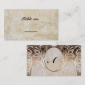 Gold Embossed look Steamunk Wedden Plaatskaartje (Voorkant / Achterkant)