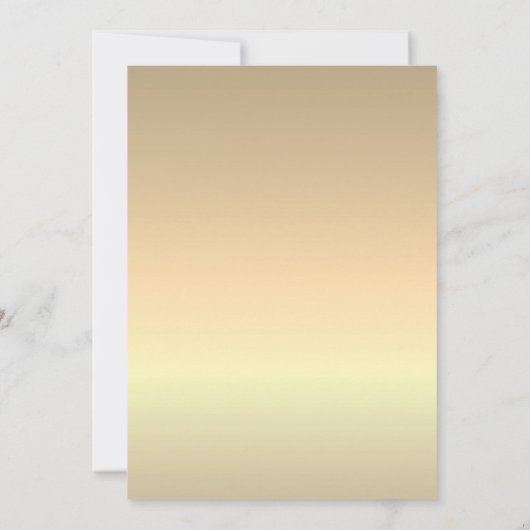 Gold Emerald Green Wedding Uitnodiging (Achterkant)