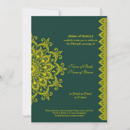  Gold Emerald Mehendi Henna Indian Kaart