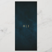 Gold Emerald Velvet Elegant Fairy Tale Wedding Menu (Achterkant)