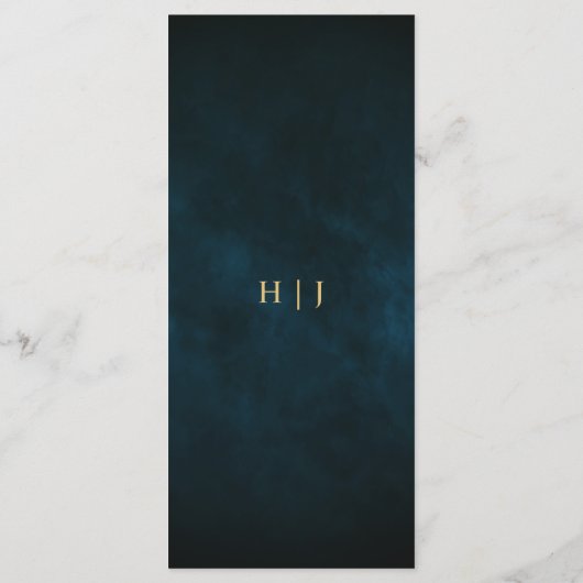 Gold Emerald Velvet Elegant Fairy Tale Wedding Menu (Achterkant)