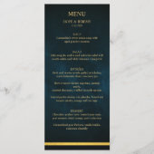 Gold Emerald Velvet Elegant Fairy Tale Wedding Menu (Voorkant)