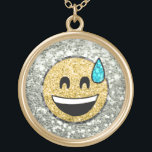 *~* Gold Emoji AP41 Bead Sweat Smile Goud Vergulden Ketting<br><div class="desc">(zoekID AP41 voor Emoji en id AP40 voor glitterijjuwelen soortgelijke design op verschillende producten ) EMOJI KETTING WAARMEE ZIJ GEZICHT KRIJGEN MET ÉÉN BEAD ZWEEFSEL EMOJI * Energetisch verbeterde hedendaagse, hedendaagse, leuke, mooie, mooie, mooie, mooie, groene RUIMTE MET ÉÉÉÉÉÉÉÉN BEAD-EMOJI-design met een fraai-design met een fond met een fond met...</div>