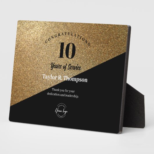 Gold Employee jarenlange serviceherkenning logo Fotoplaat (Zijkant)