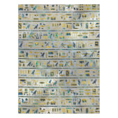 Gold en Abalone Egyptische hiërogliefen op parel Tafelkleed (Voorkant)