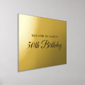 Gold en Black 50e verjaardag Folie Afdrukken (Laagn)