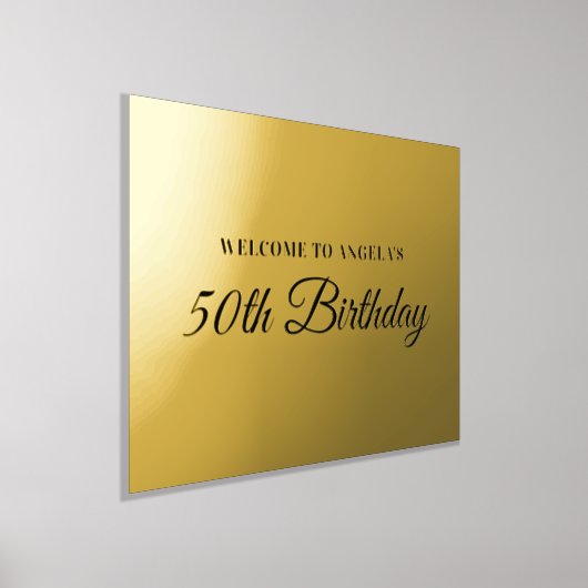 Gold en Black 50e verjaardag Folie Afdrukken (Laagn)