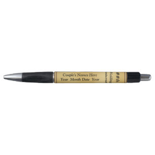 Gold en Black 50th Wedding Jubileum Pens Gifts Pen