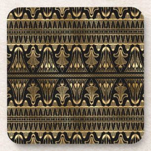 Gold en Black Art Deco Bier Onderzetter