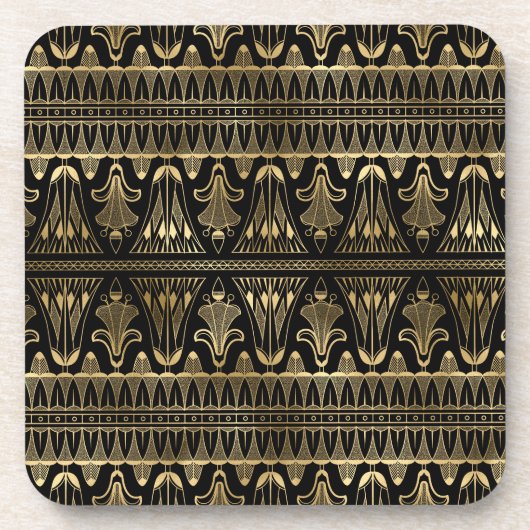 Gold en Black Art Deco Bier Onderzetter (Voorkant)