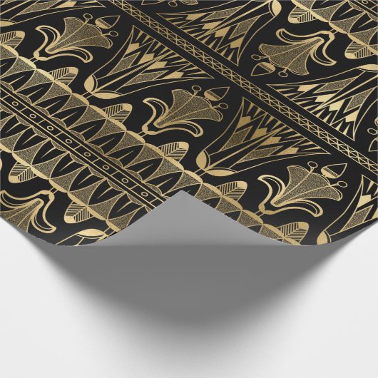 Gold en Black Art Deco Cadeaupapier (Hoek)