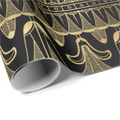Gold en Black Art Deco Cadeaupapier (Rol Hoek)