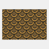 Gold en Black Art Deco Elegant Inpakpapier Vel (Voorkant 3)