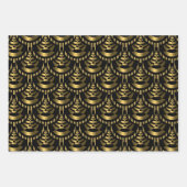 Gold en Black Art Deco Elegant Inpakpapier Vel (Voorkant 2)