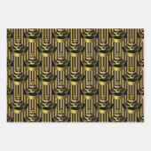 Gold en Black Art Deco Elegant Inpakpapier Vel (Voorkant)