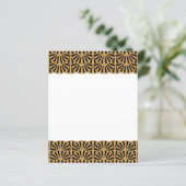 Gold en Black Art Deco Fan Flower Motif (Staand voorkant)