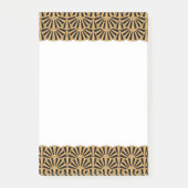 Gold en Black Art Deco Fan Flower Motif Post-it® Notes (Voorkant)