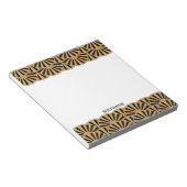 Gold en Black Art Deco Fan Flowers Motif Notitieblok (Schuin)