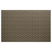 Gold en Black Art Deco Fish Scale Pattern Stof (Yard (91,4 cm))